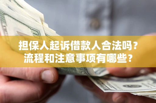 武汉担保人起诉借款人合法吗？流程和注意事项有哪些？