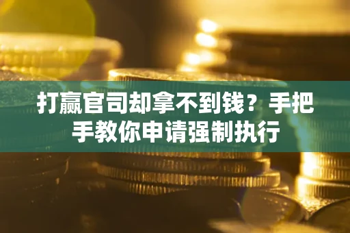 武汉打赢官司却拿不到钱？手把手教你申请强制执行