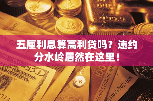 武汉五厘利息算高利贷吗？违约分水岭居然在这里！