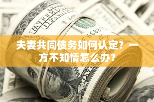 武汉夫妻共同债务如何认定？一方不知情怎么办？