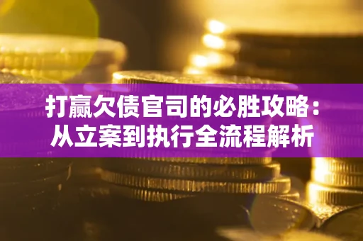 武汉打赢欠债官司的必胜攻略：从立案到执行全流程解析