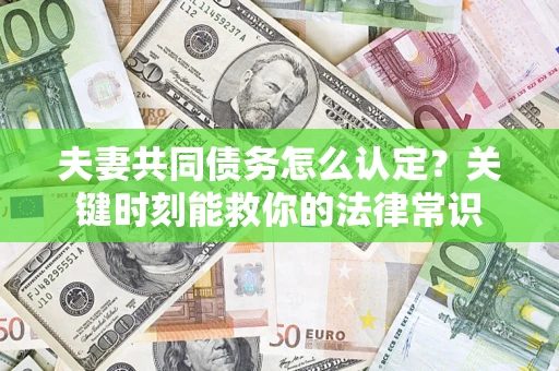 武汉夫妻共同债务怎么认定？关键时刻能救你的法律常识