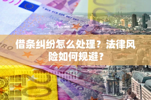 武汉借条纠纷怎么处理？法律风险如何规避？